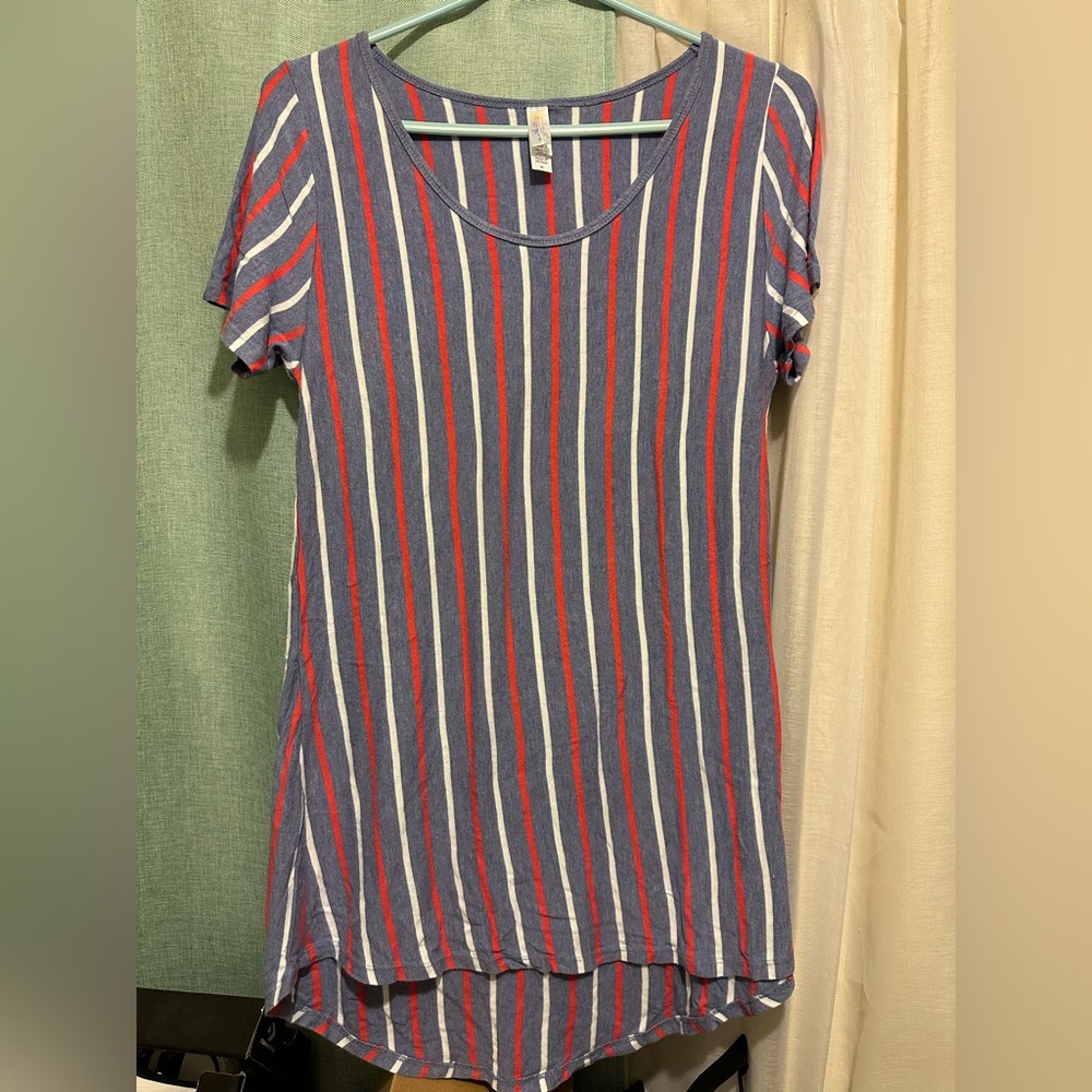 Long strip shirt/dress